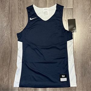 Nike Reversible Jersey Tank Youth Boy's Medium 872382 Navy Blue White Basketball